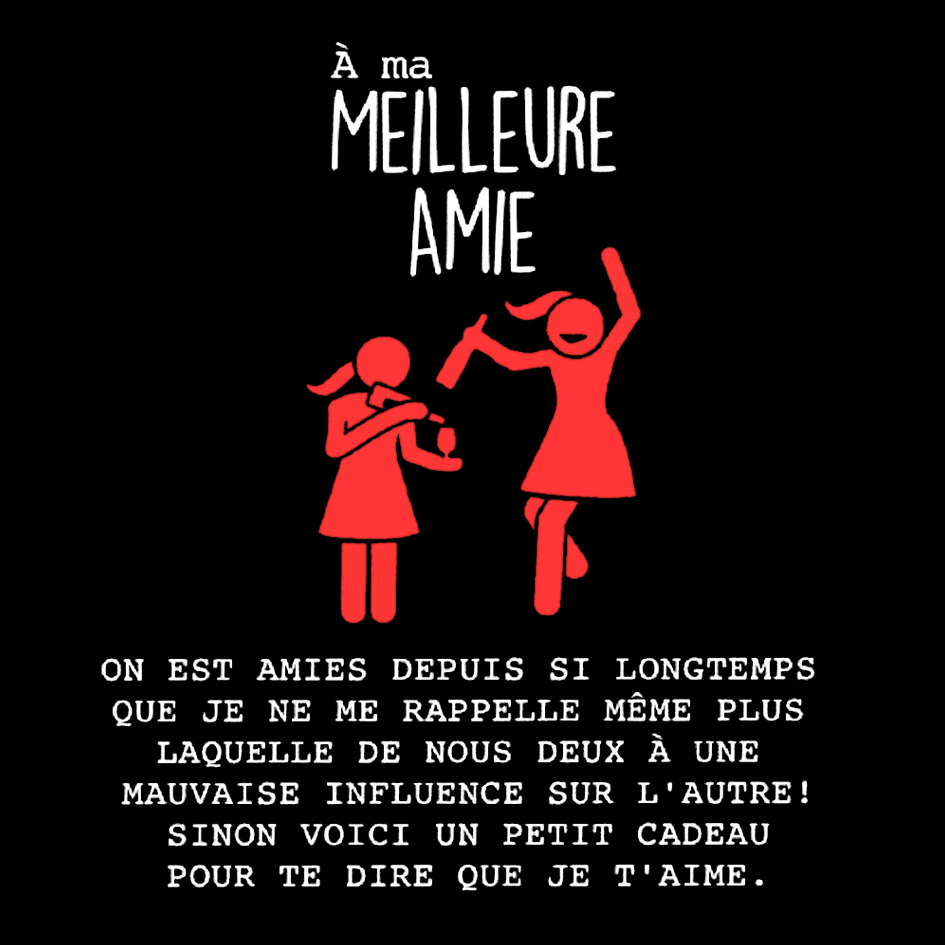 Jessemade FR À ma Meilleure Amie-Carte avec coffre Cadeau