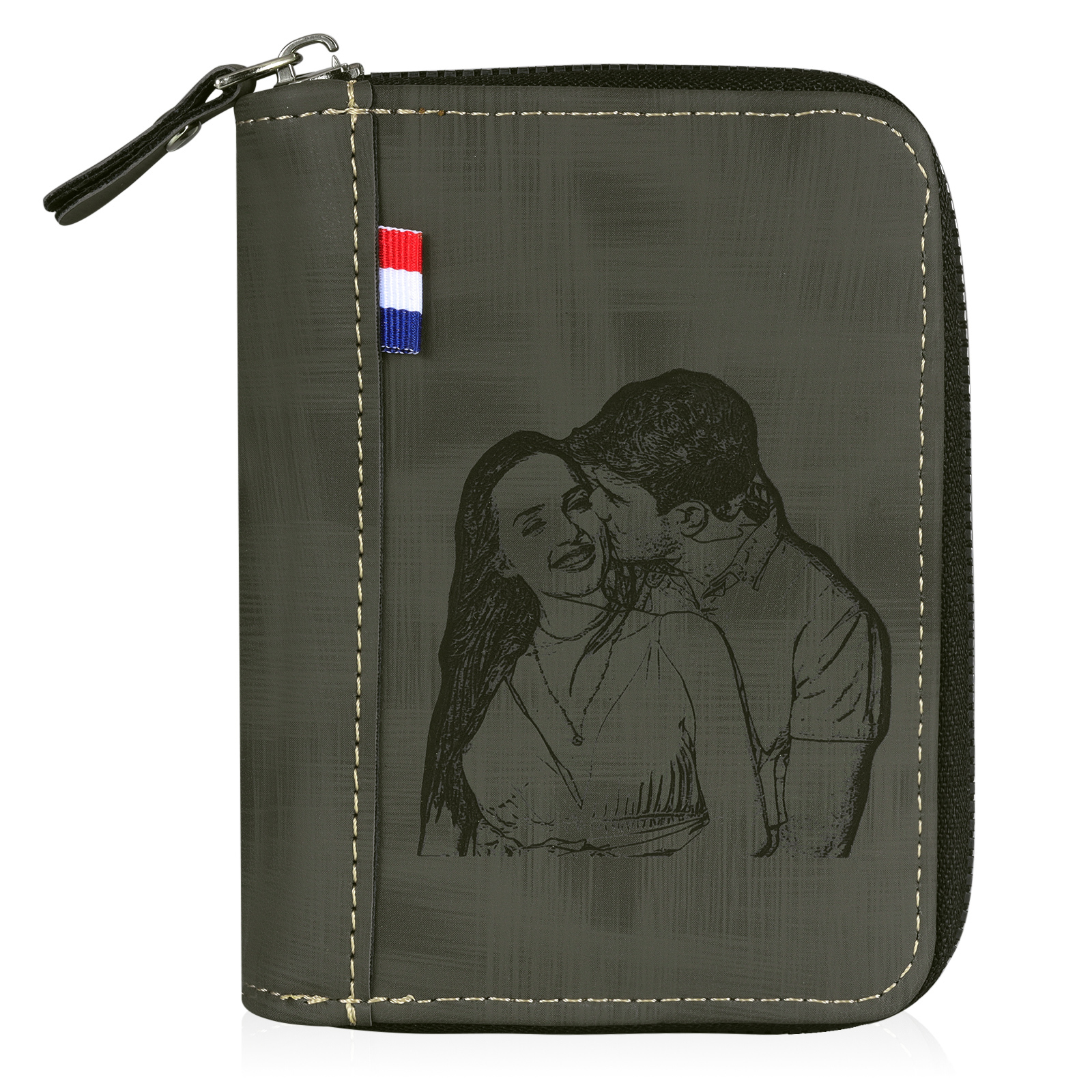 Portefeuille Classique 1 Prénom et Lettre Personnalisés avec Photo Porte-Monnaie Carte