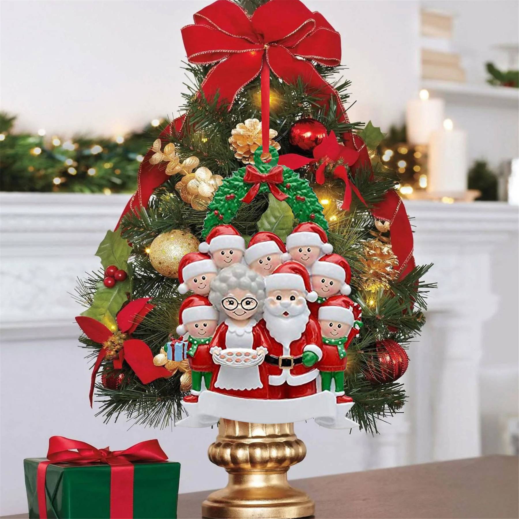 Décoration Sapin Noël Poupée 9 Prénoms Personnalisés et texte