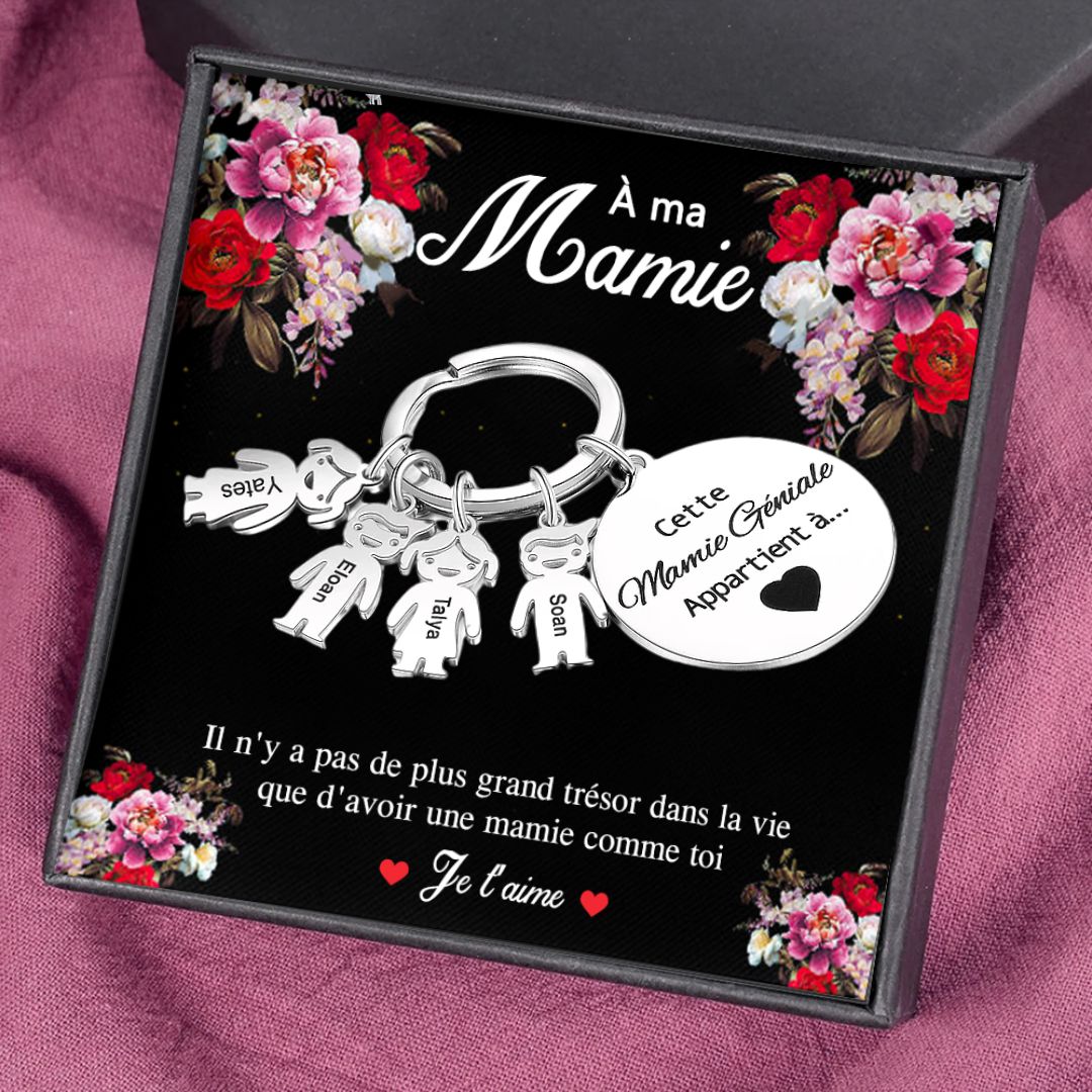 1-5 Noms Porte-Clés Personnalisés Avec Breloques Enfants et Texte