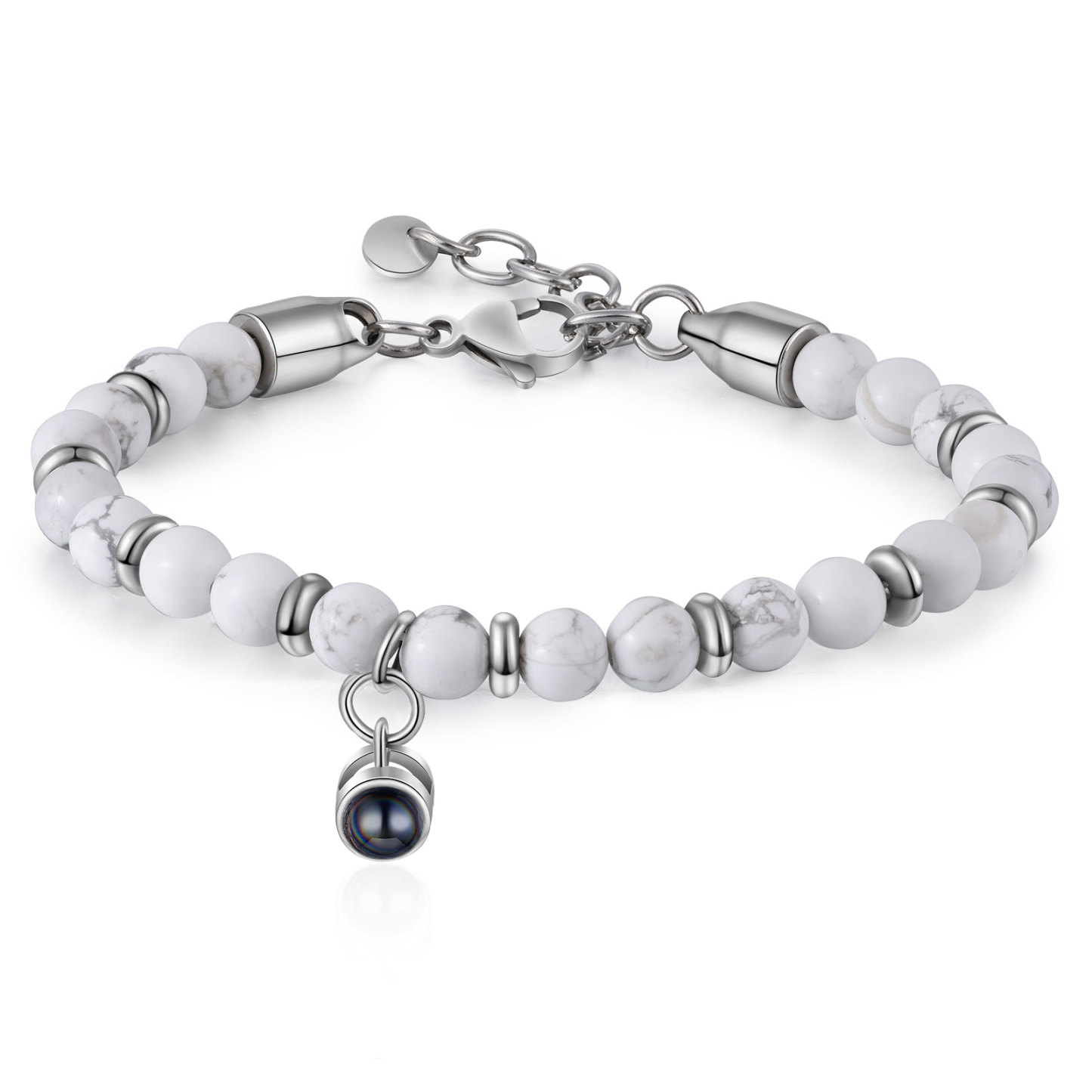 Bracelet Homme Projection de Pierres Photo Personnalisée