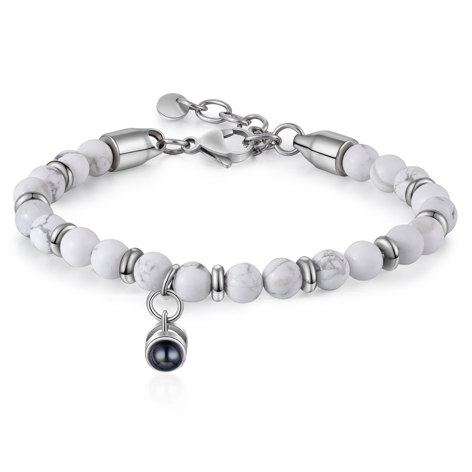 Bracelet Homme Projection de Pierres Photo Personnalisée