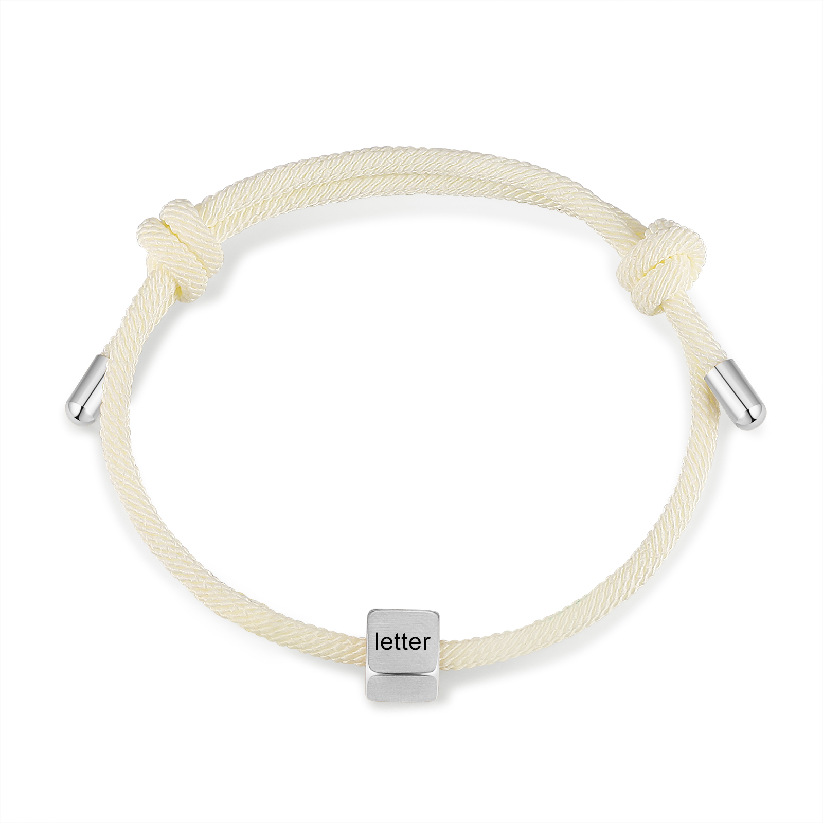 Bracelet Initiale 1 Lettre Personnalisée pour Couple｜Jessemade