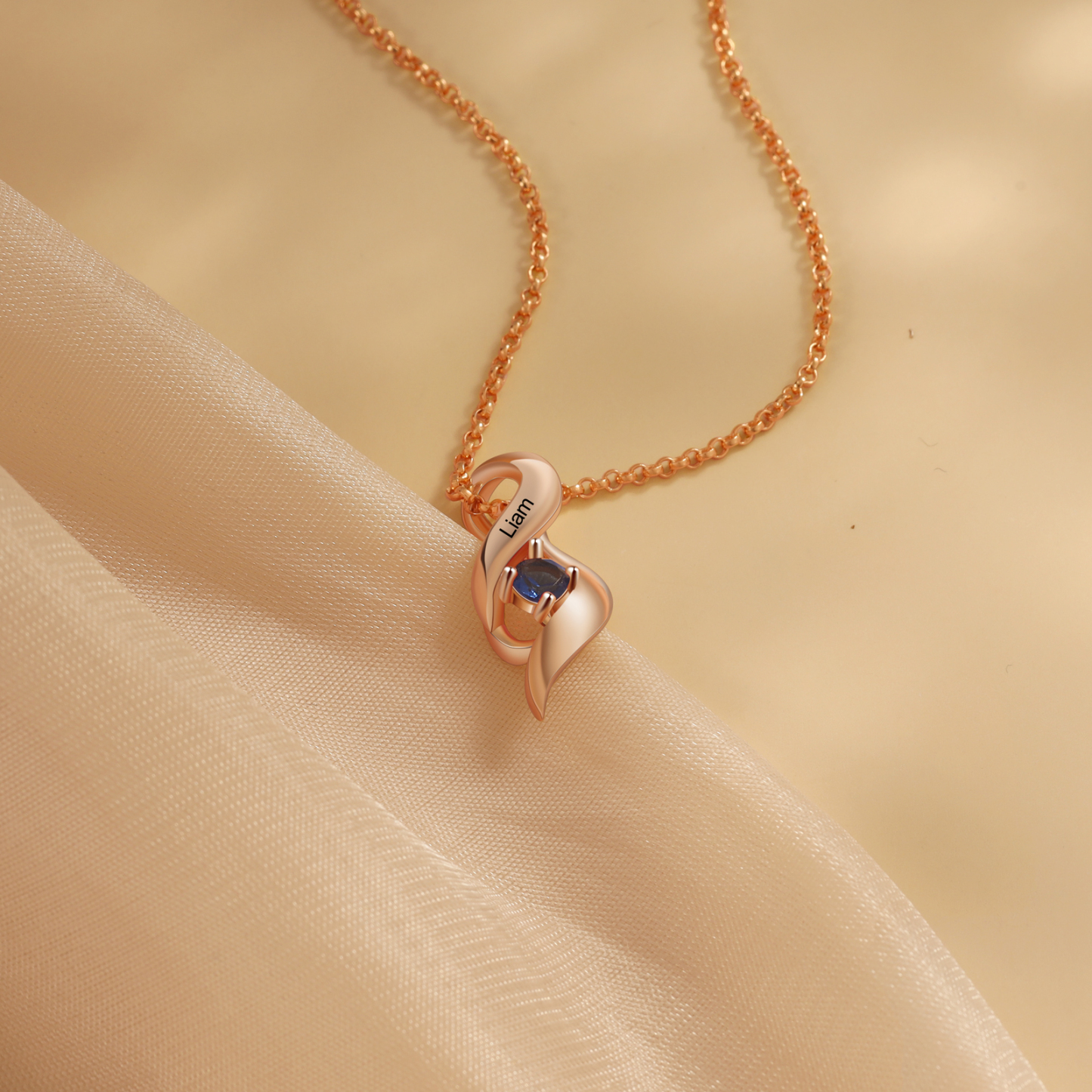 Collier Femme 1 Prénom Personnalisé avec 1 Pierre de naissance