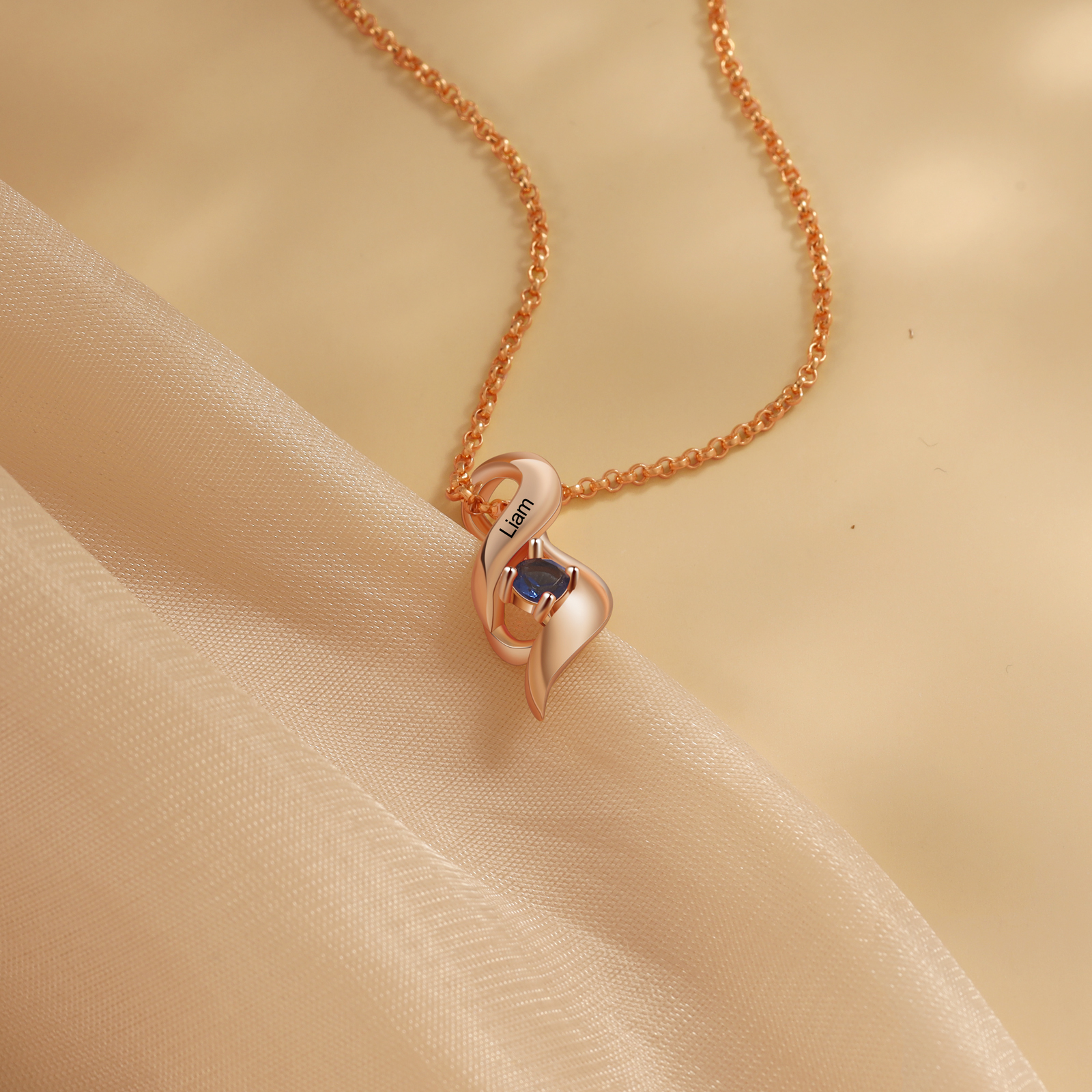 Collier Femme 1 Prénom Personnalisé avec 1 Pierre de naissance