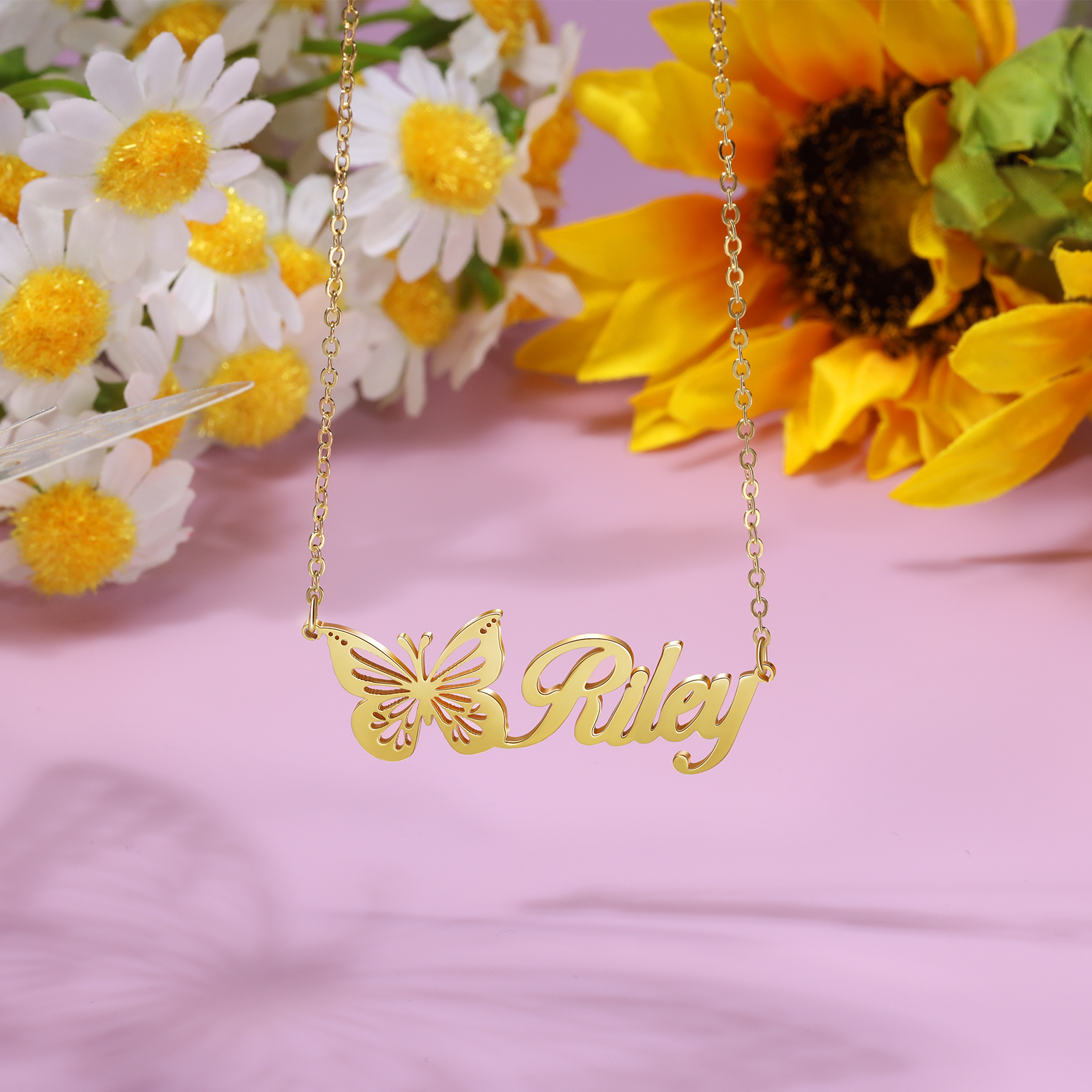 Collier Papillon Prénom Personnalisé