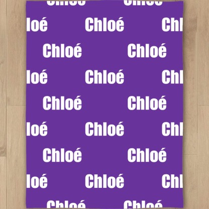 Plaid Personnalisé avec 1 Prénom Couverture en Flanelle Différentes couleurs au choix Cadeau pour Famille | Jessemade