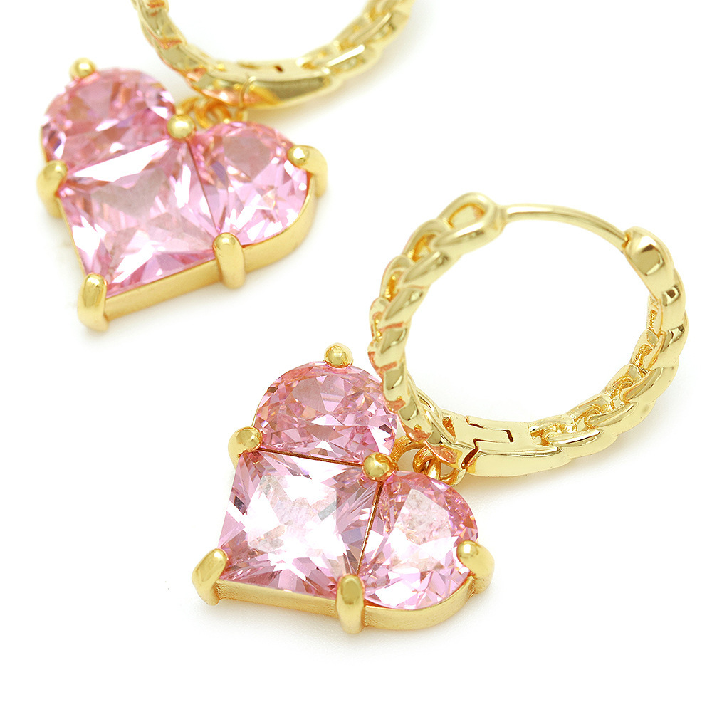 Boucles d'Oreilles Cœur et Perle pour Femmes