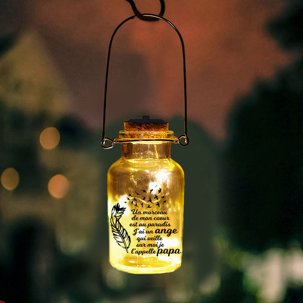 A mon papa - Bouteille lumineuse commémorative Ornements | Jessemade