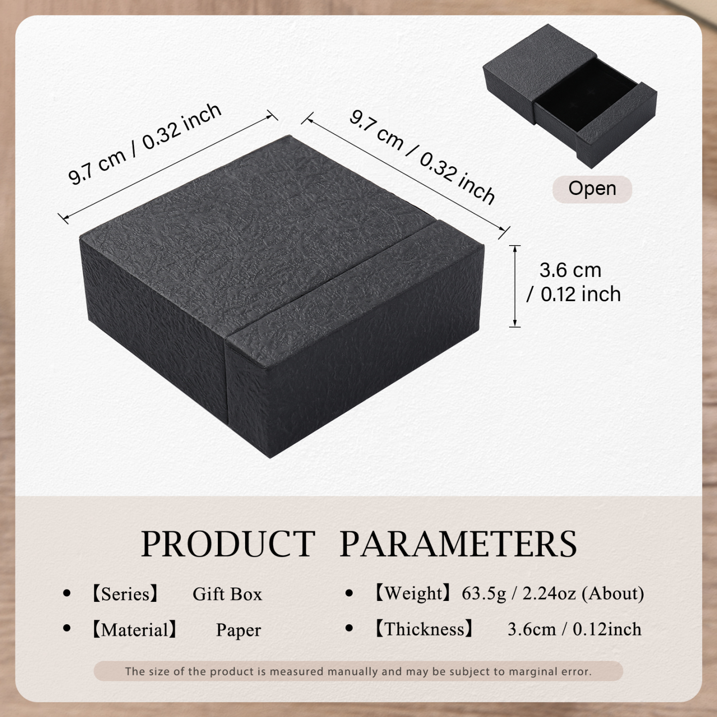 Boîte à bijoux Coffret Cadeau Noir