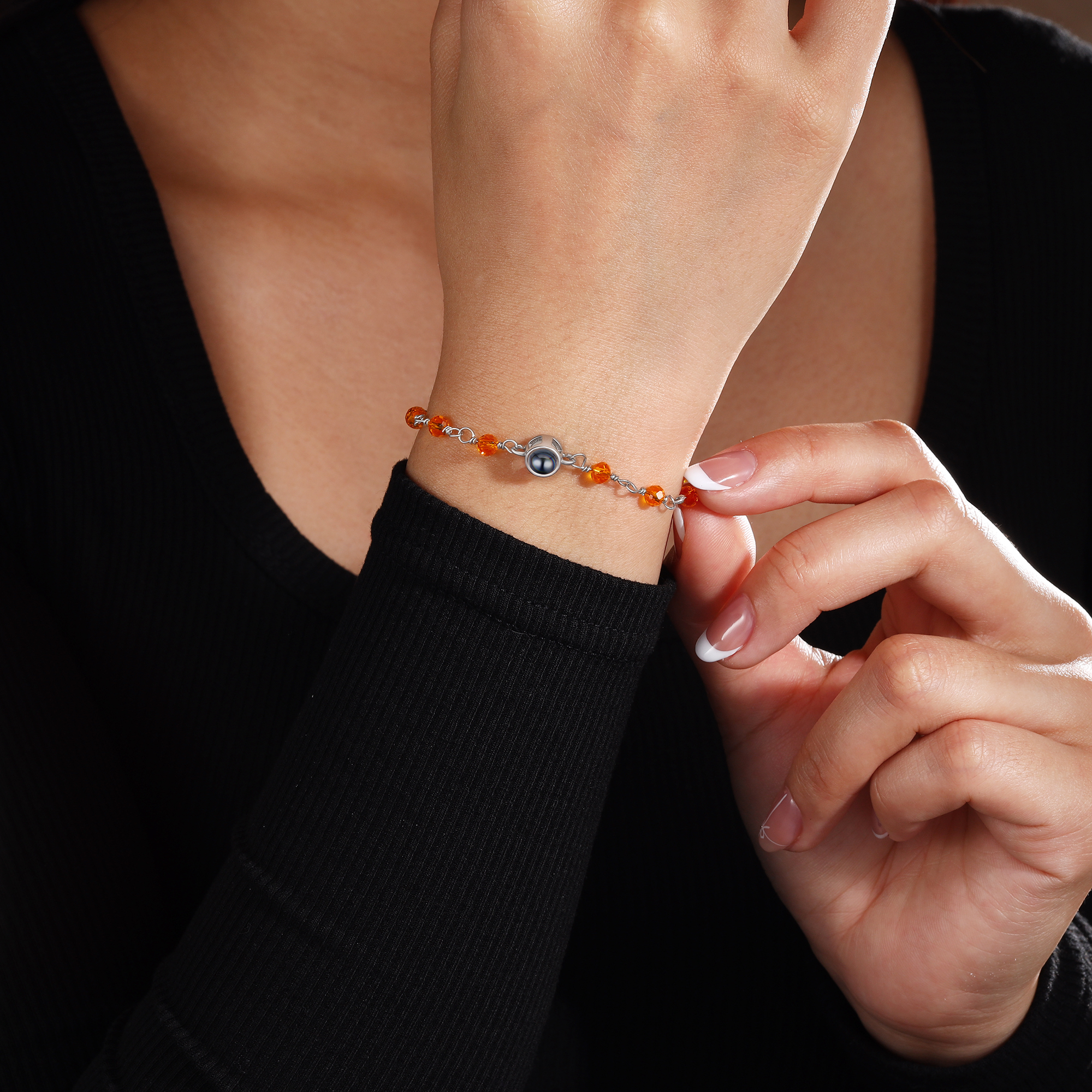 Bracelet Perlé Personnalisé avec Photo Bracelet Photo Projection｜Jessemade