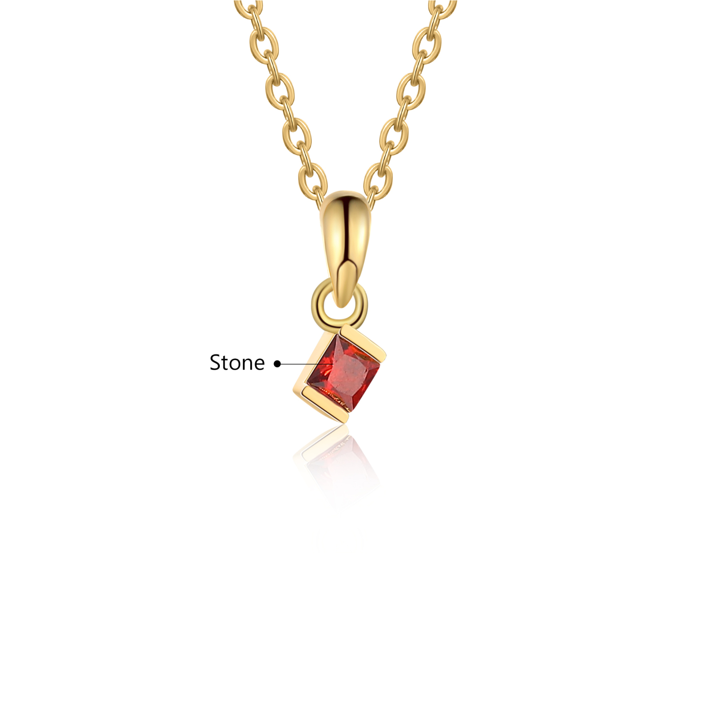 Collier Femmes 1 Pierre de Naissance Personnalisé