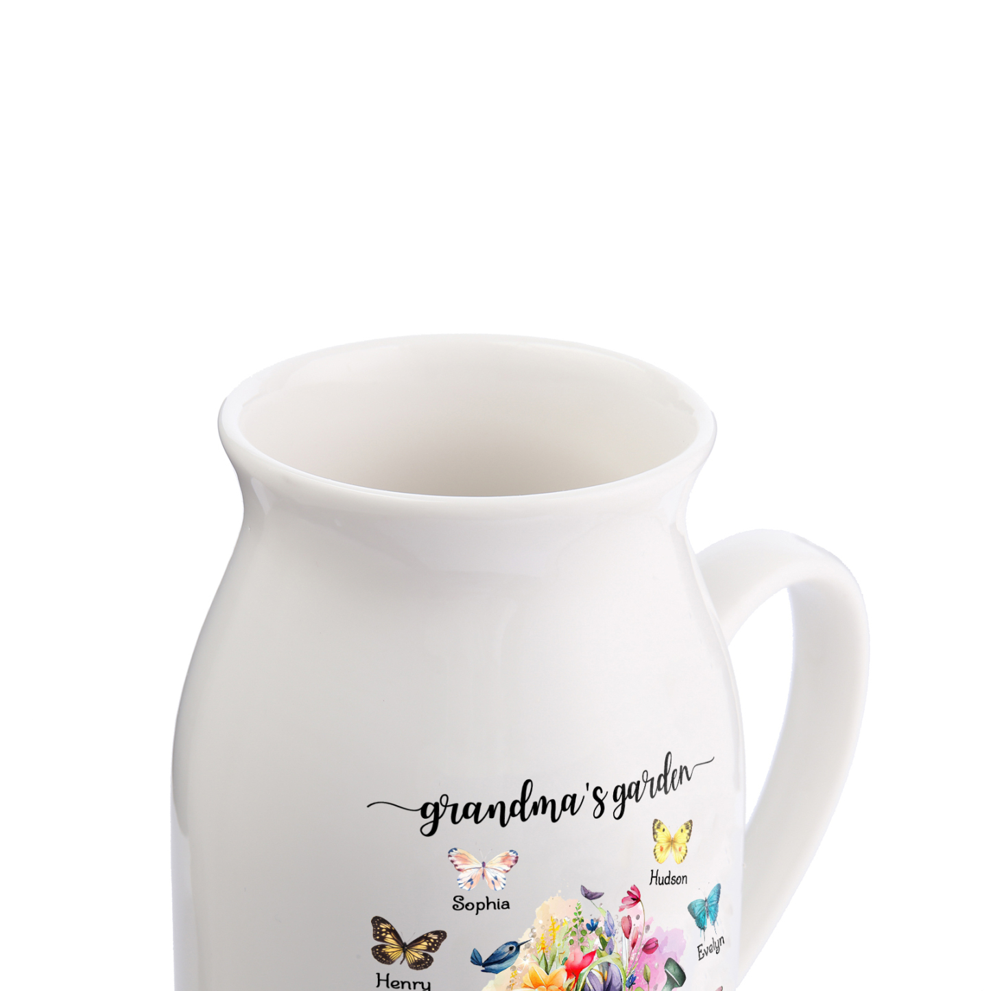 Vase à Fleurs 8 Prénoms Personnalisés avec 1 Texte Décoration de la Maison