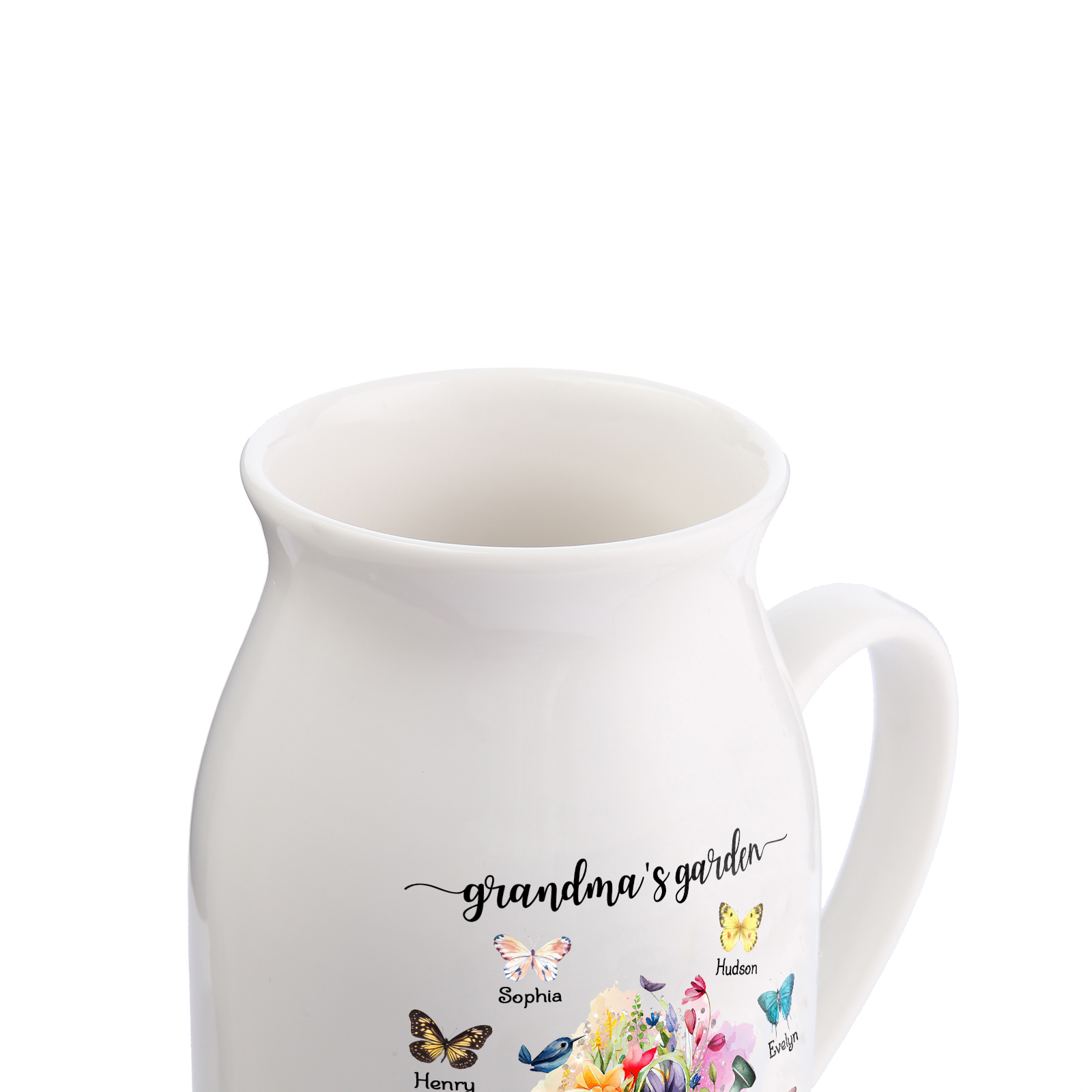 Vase à Fleurs 8 Prénoms Personnalisés avec 1 Texte Décoration de la Maison