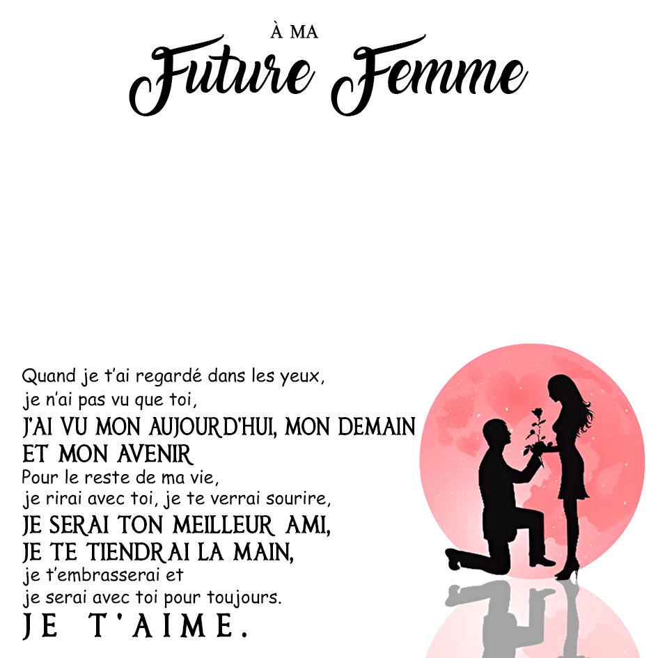 À ma Future Femme - Carte et Coffret Cadeau Couple | Jessemade - Cadea