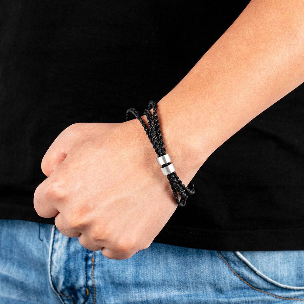 Bracelet à 2 Breloques Personnalisé Bracelet Homme