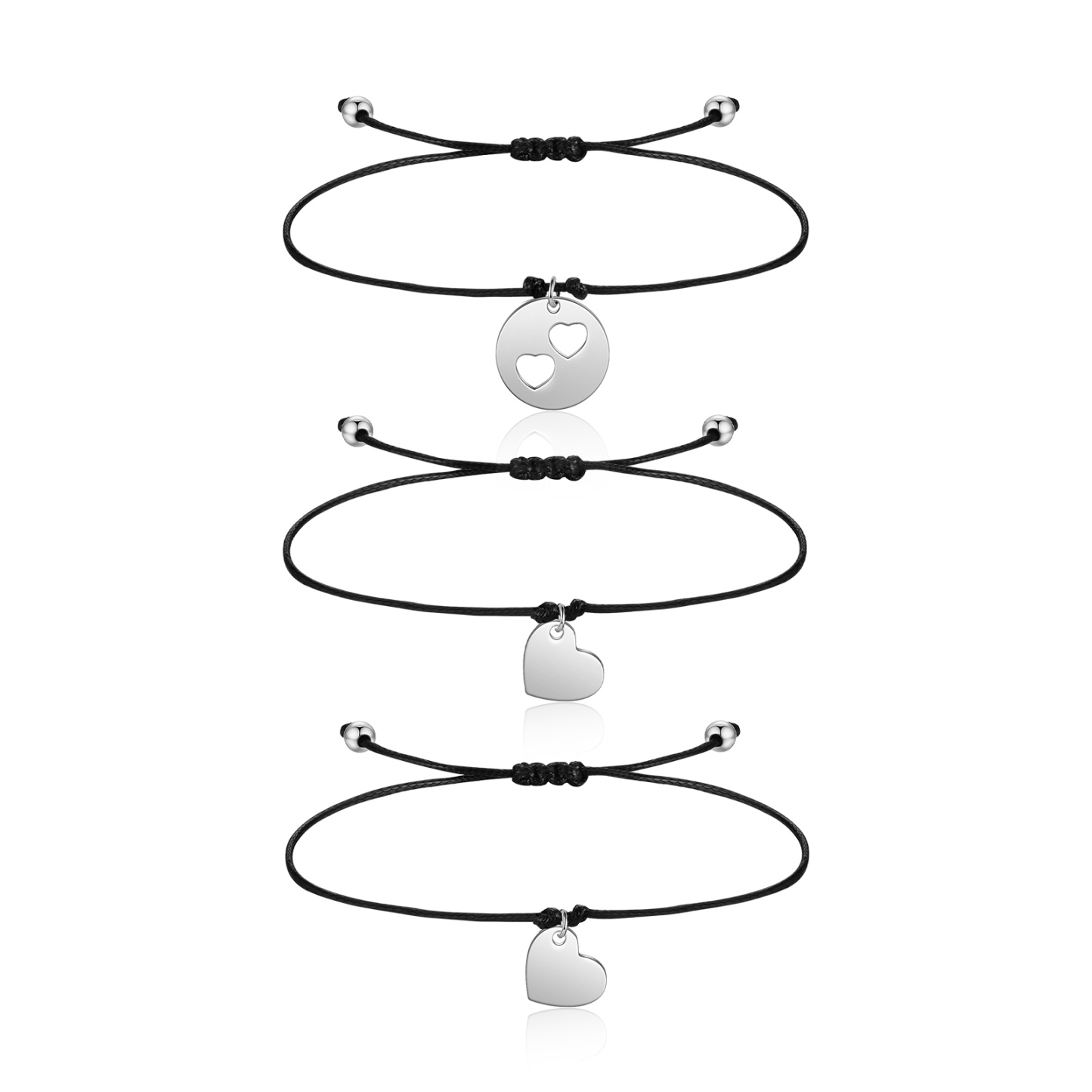 3PCS Ensemble de Bracelets Cœur - Cadeau Rentrée Scolaire Premier jour d’école