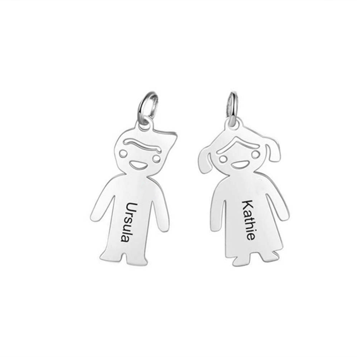 Breloques Enfant Gravé Pour Bracelet et Porte-Clés et Collier