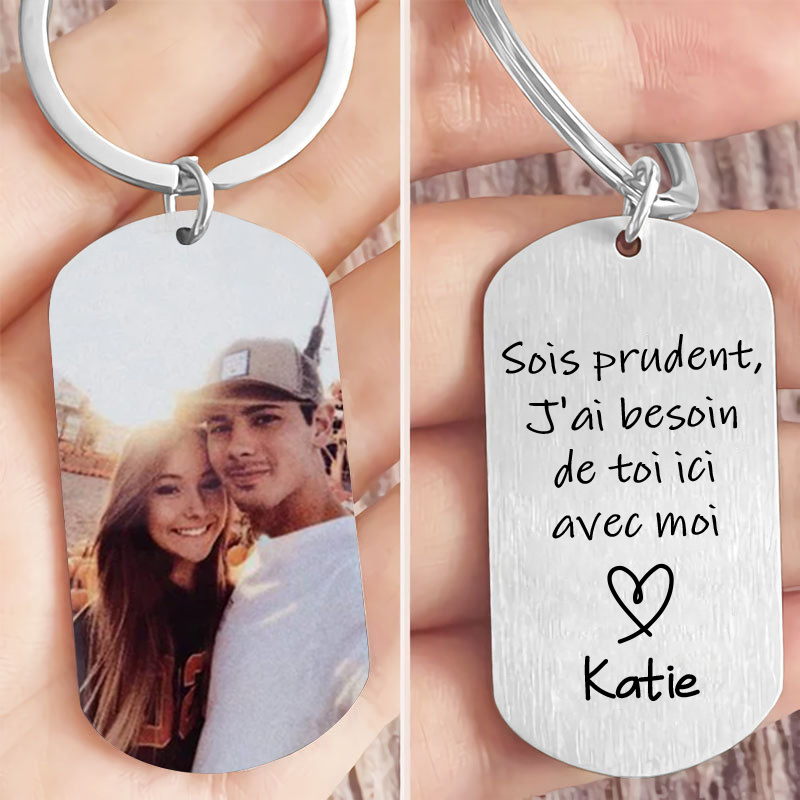 À mon Homme - Porte-Clés Photo et Prénom Personnalisés Cadeau Noël