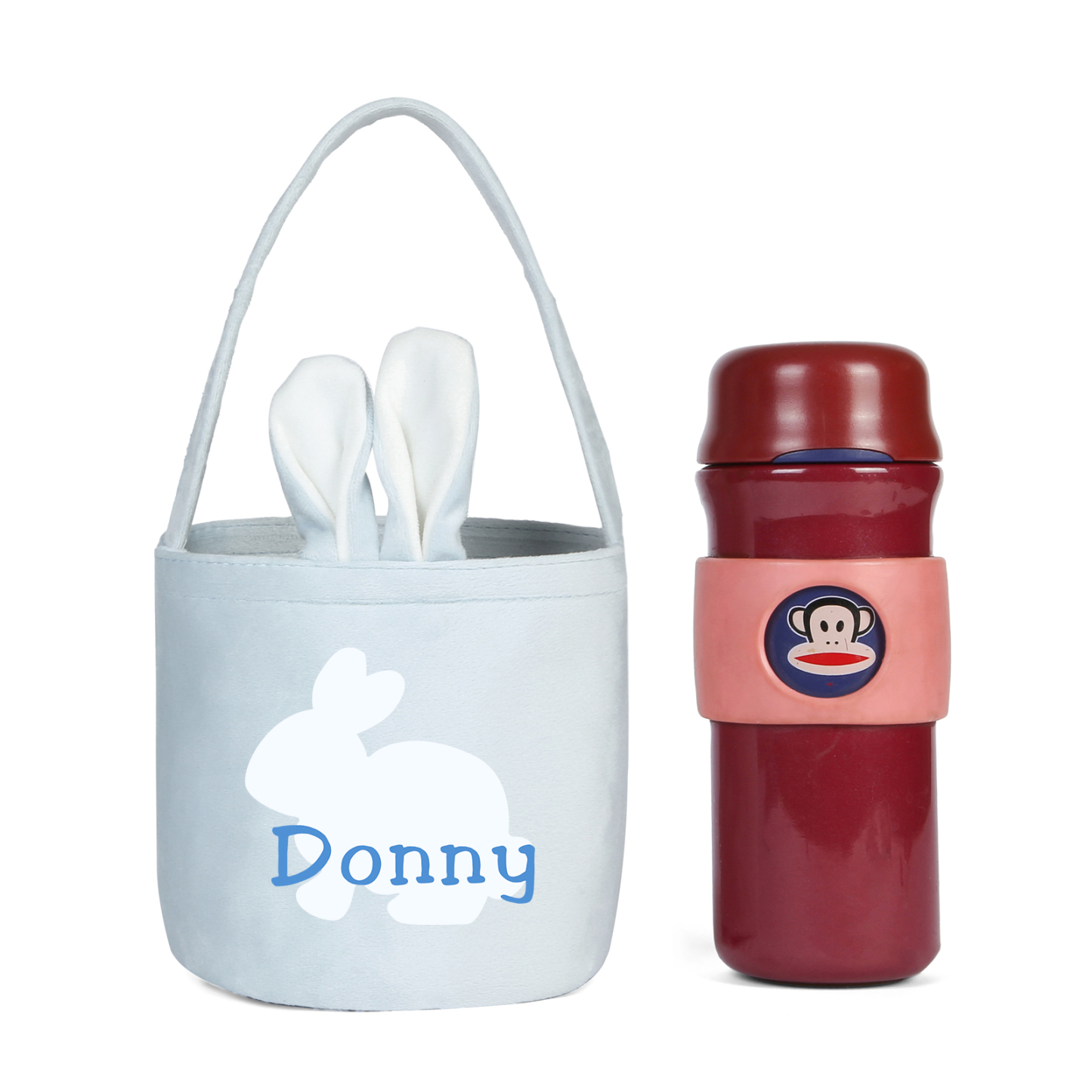 Sac de Pâques Lapin 1 Prénom Personnalisés Tote Bag Enfant