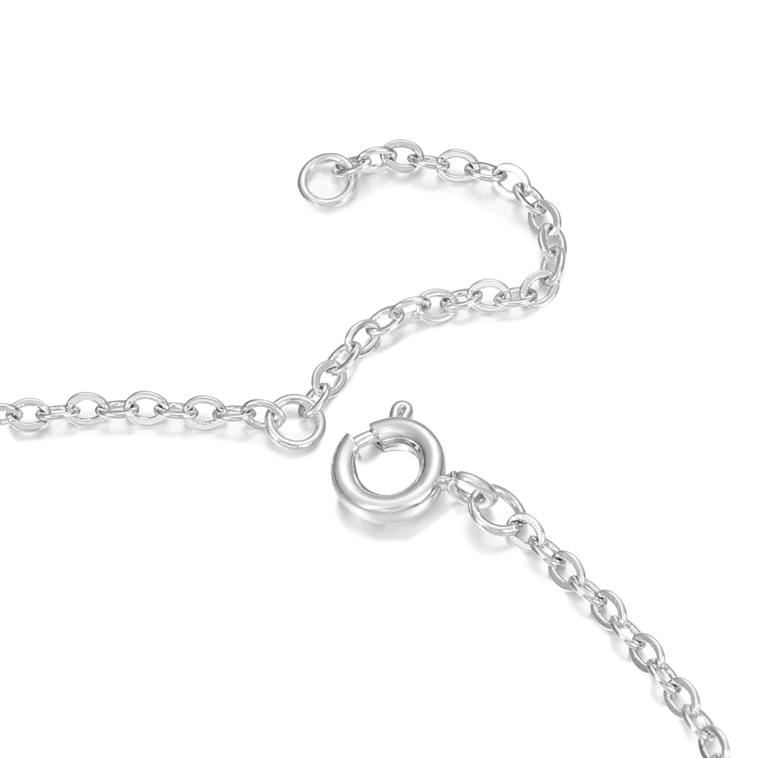 Bracelet à Breloque 2 Prénoms Personnalisé avec 2 Pierres de Naissance