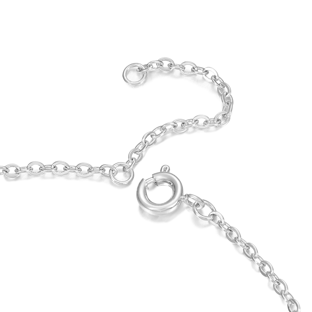 Bracelet à Breloque 2 Prénoms Personnalisé avec 2 Pierres de Naissance