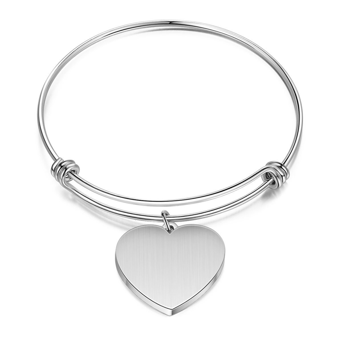 Bracelet Photo Personnalisé avec Cœur Breloque