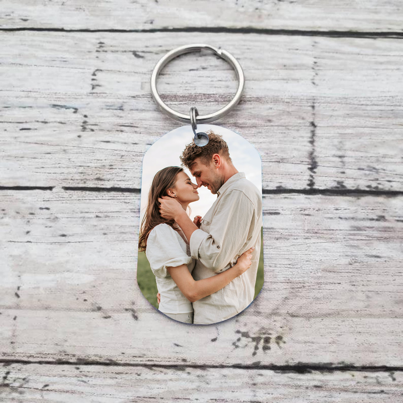 Porte-Clés Couple 2 Prénoms et Photo Personnalisés Promesse du petit doigt | Jessemade