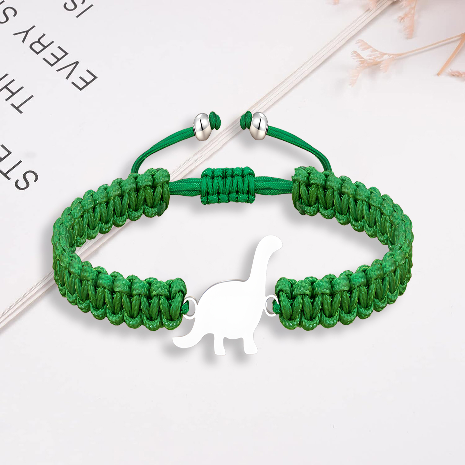 Bracelets Dinosaure Corde tressée - Cadeau Rentrée Scolaire