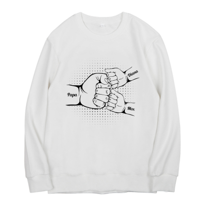 Sweat-Shirt Poings 3 Prénoms Personnalisés