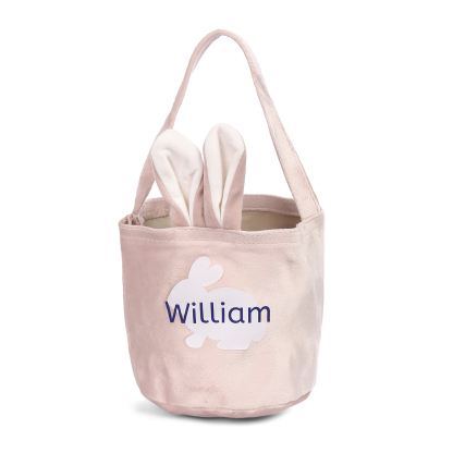 Sac de Pâques Lapin 1 Prénom Personnalisé Tote Bag Enfant
