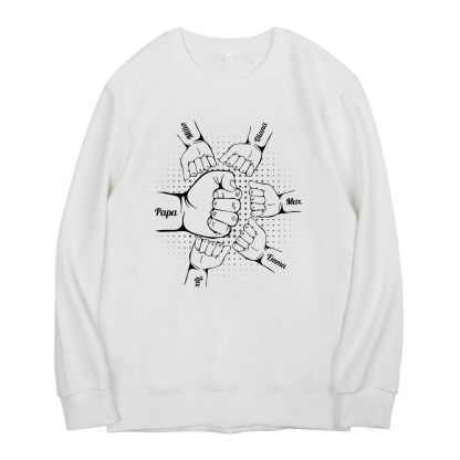 Sweat-Shirt Poings 6 Prénoms Personnalisés