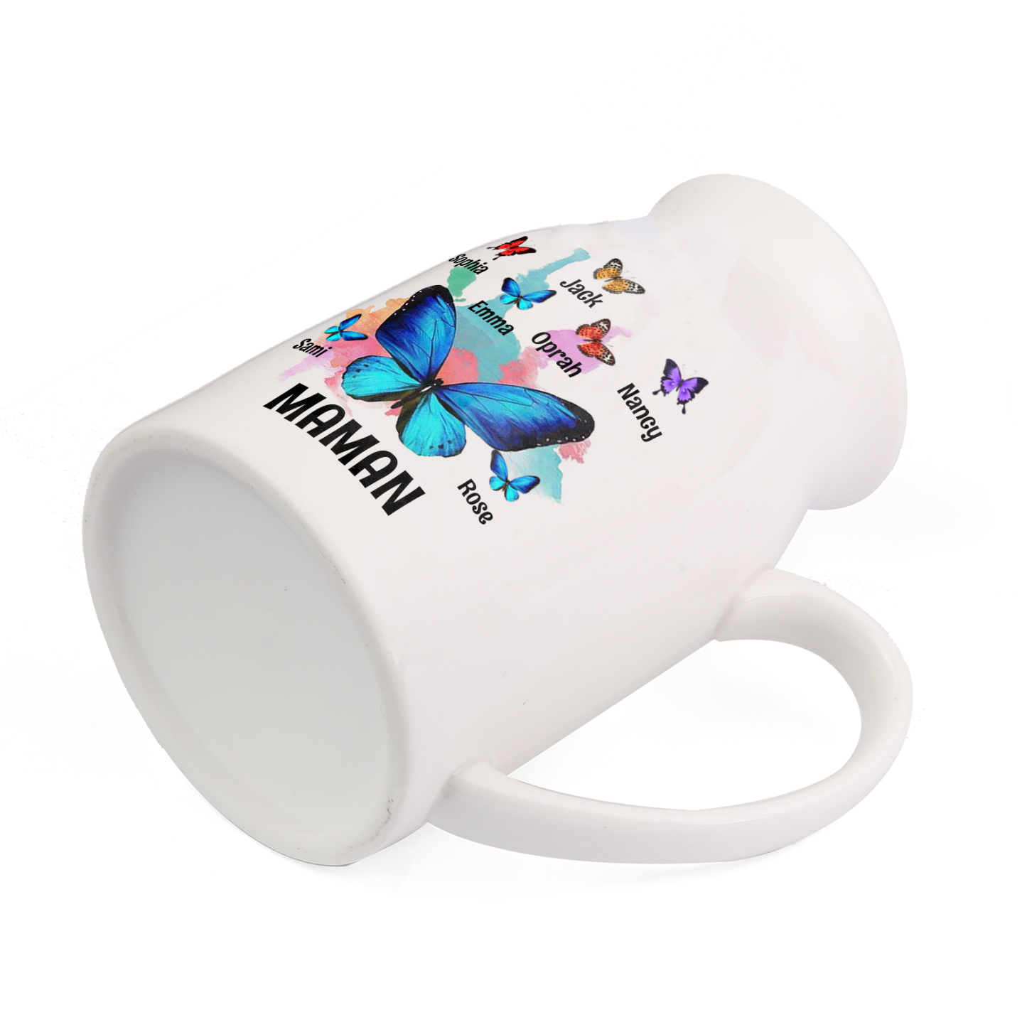 Vase à Fleurs Papillons 7 Prénoms Personnalisés avec Texte Décoration de la Maison