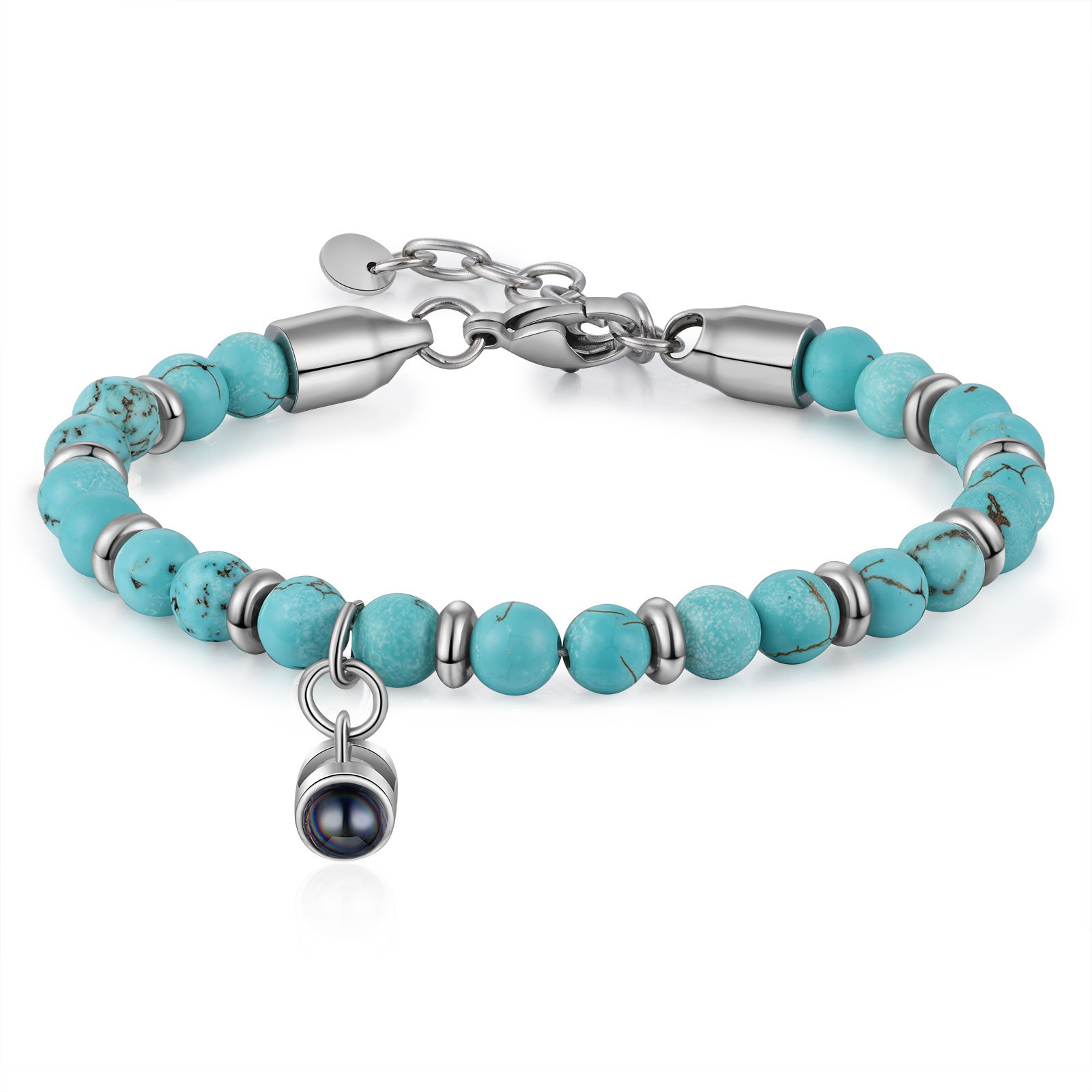 Bracelet Homme Projection de Pierres Photo Personnalisée