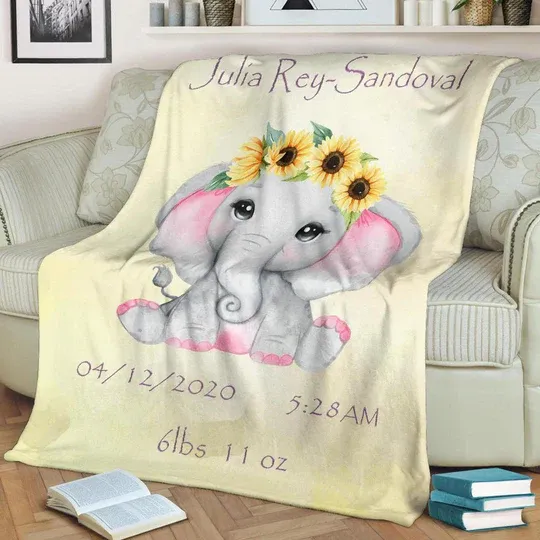 À Mon Bébé- Couverture plaids polaire animal 2 textes Personnalisés