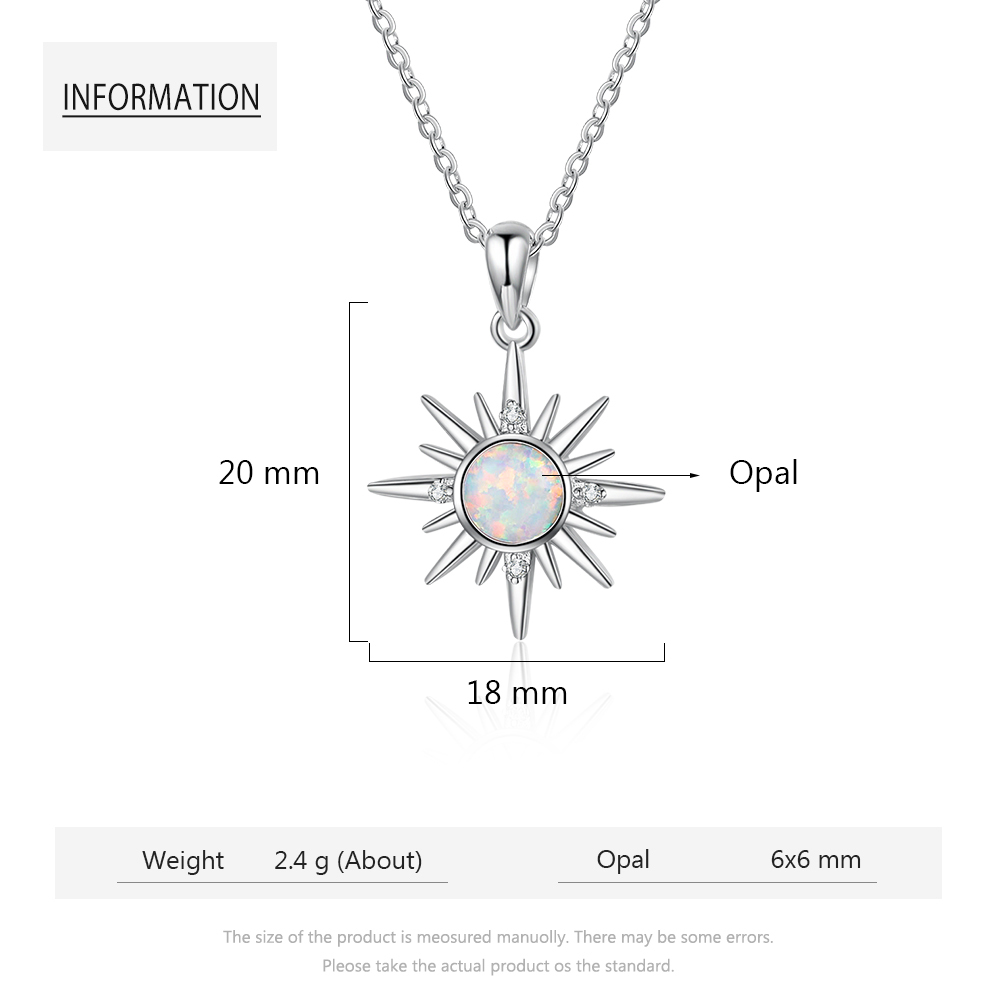 Collier Pendentif Opale Soleil pour Femmes