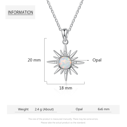 Collier Pendentif Opale Soleil pour Femmes