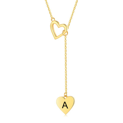 Collier Coeur Collier Lettre Personnalisée pour Femmes｜Jessemade