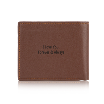Portefeuille Photo Personnalisé avec texte Classique Homme Porte
