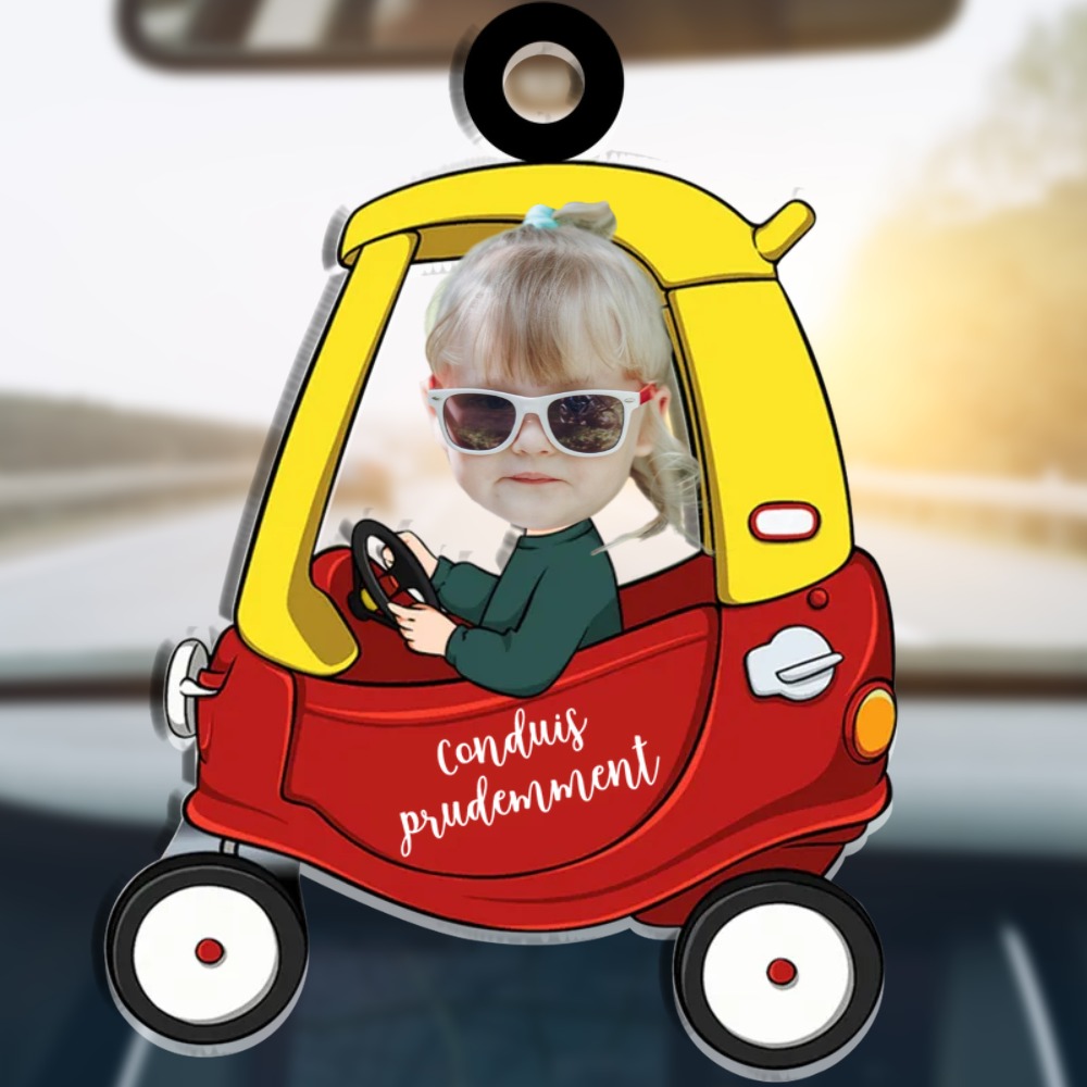 Ornements Acrylique Voiture 1 Photo Personnalisée