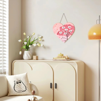 À Maman/Mamie - Veilleuse Cœur Arbre Décoration 6 Prénoms Personnalisés avec 1 Texte