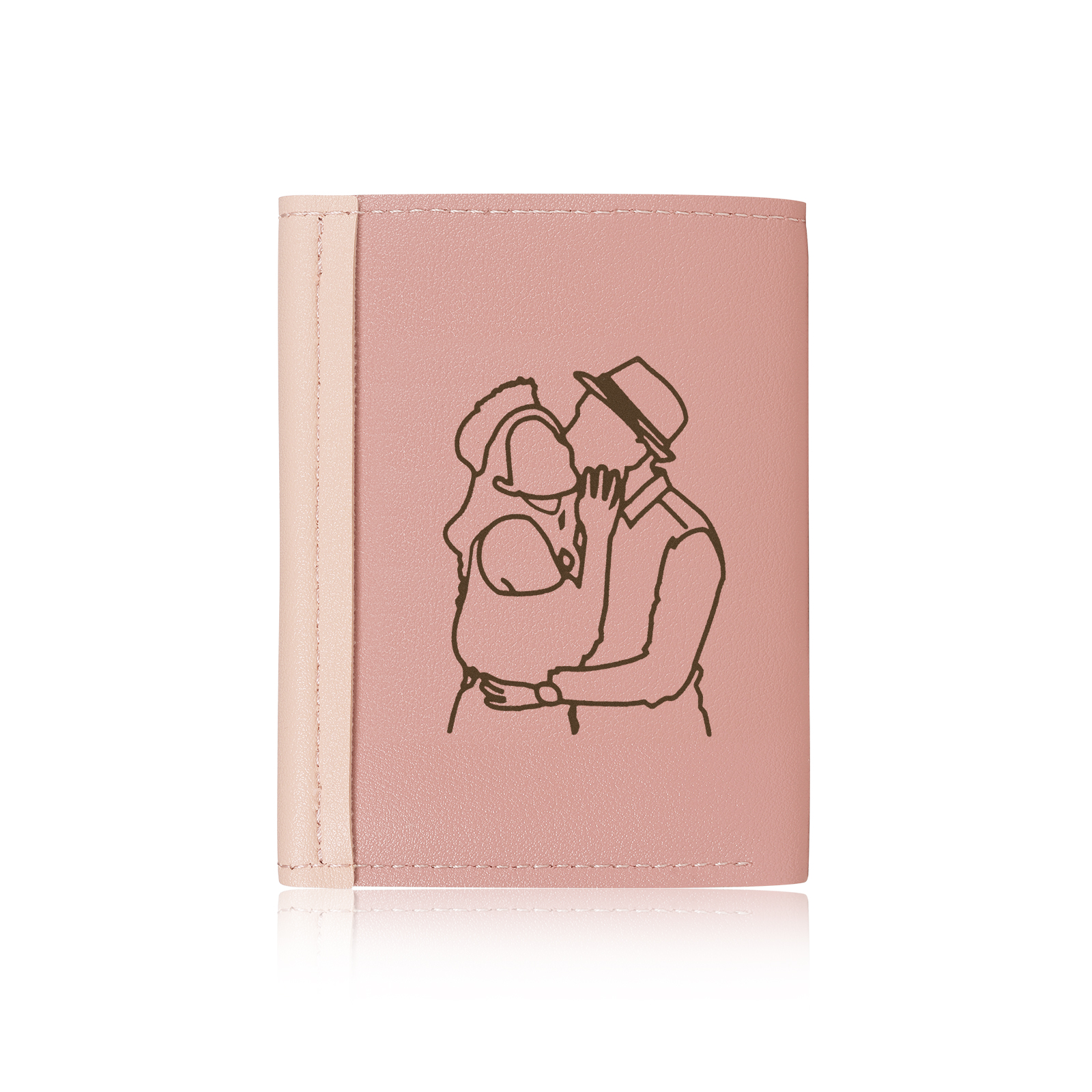 Portefeuille Femme Photo et Texte Personnalisés Porte-Monnaie Carte