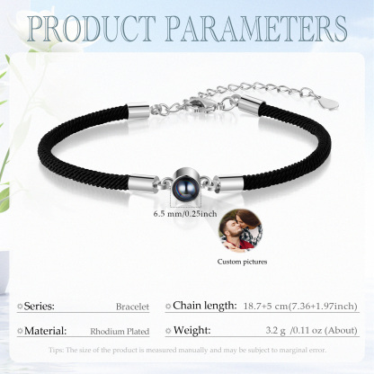 Bracelet de Projection Photo Personnalisée Bracelet Couples