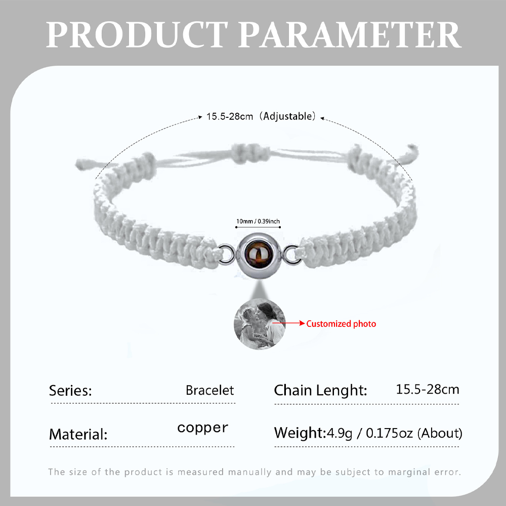 Bracelet Projection de Pierres 1 Photo Personnalisée