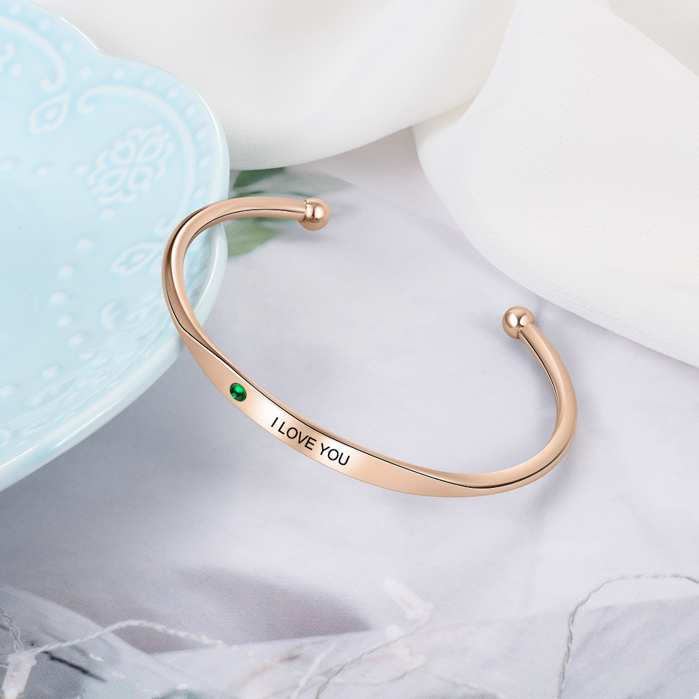 Bracelet prénom 1 Pierre de Naissance