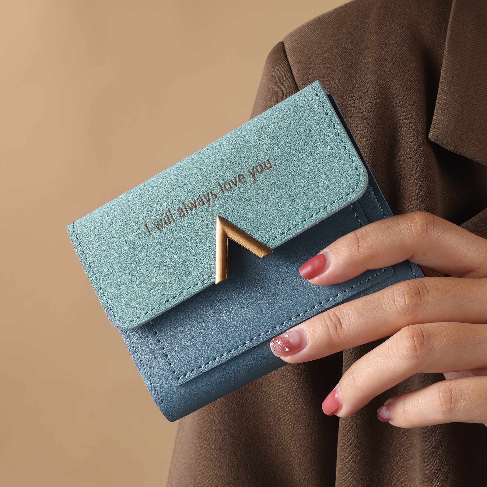 Portefeuille Photo et Texte Personnalisés Porte-Monnaie Carte