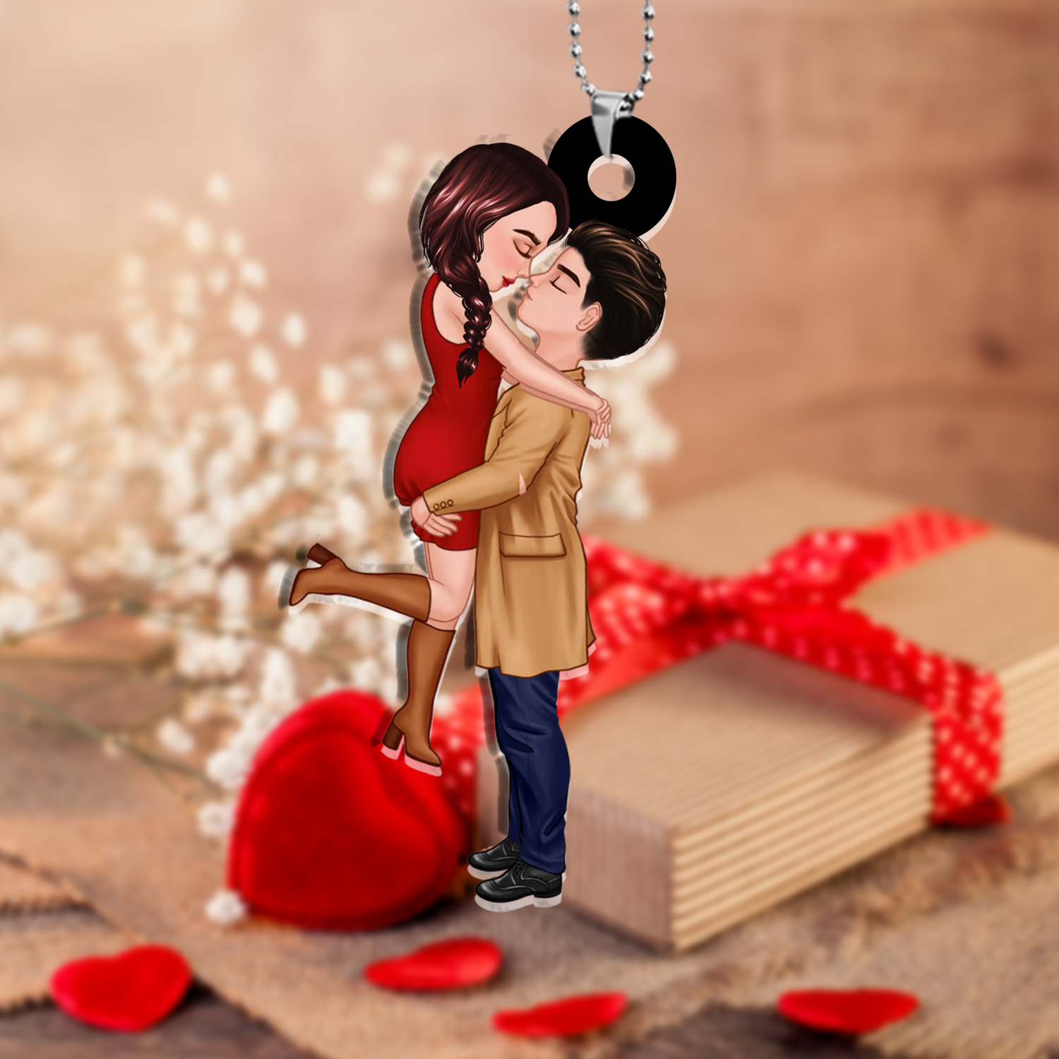 Ornements Acrylique Personnalisé pour Couple