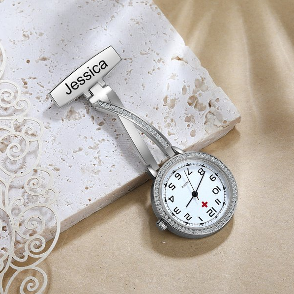 Montre de poche Infirmière Prénom Personnalisé