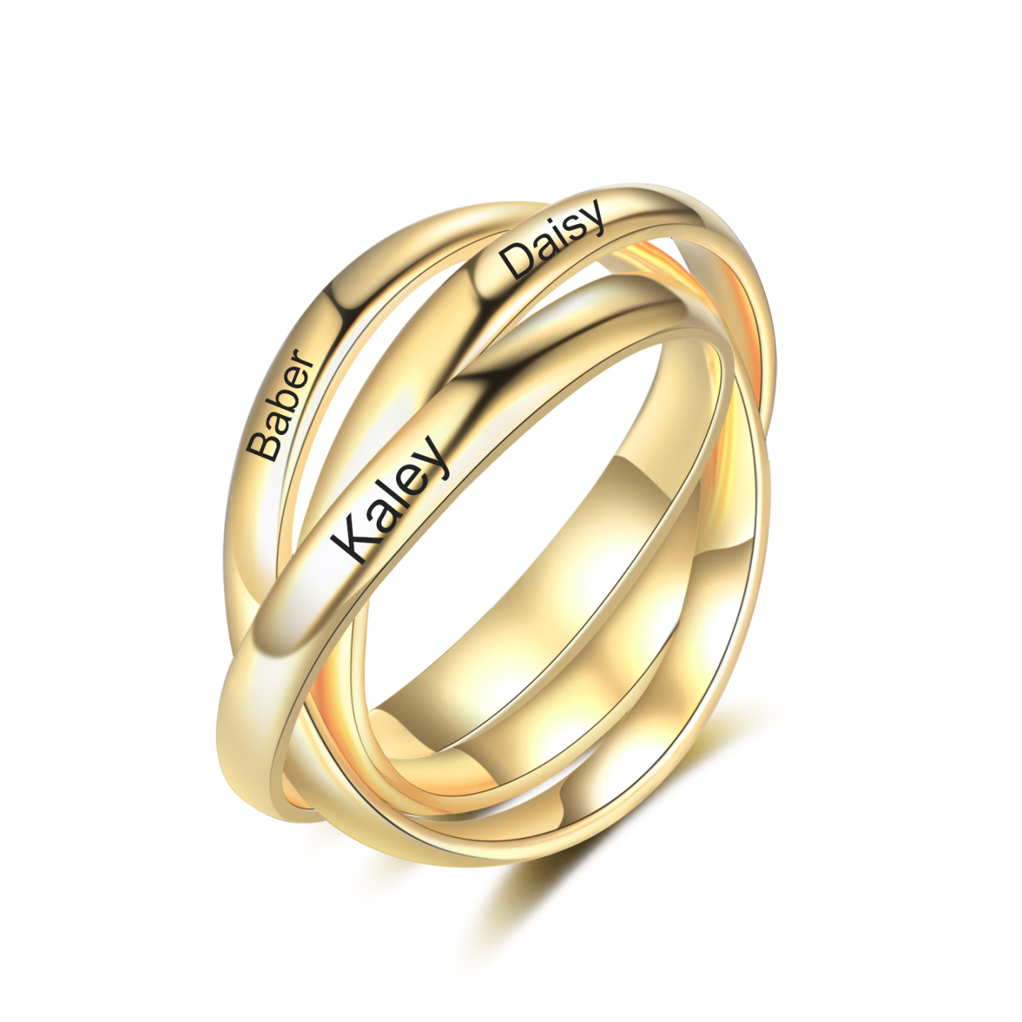 Bague Russe Charlize 3 Prénoms Personnalisés