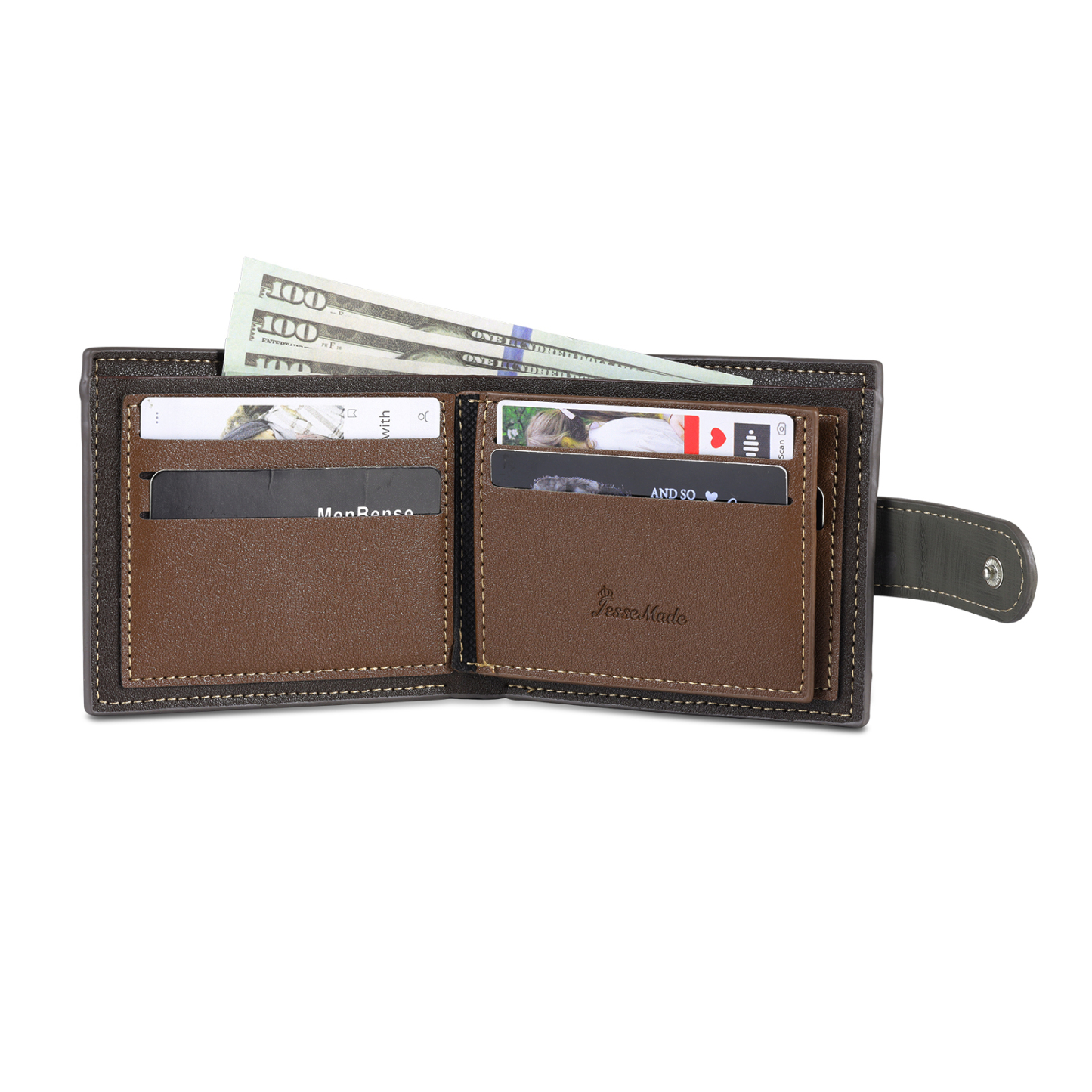 À mon Papa-Portefeuille Poings 3 Prénoms et 1 Photo Personnalisés Classique Homme Porte-Monnaie Carte